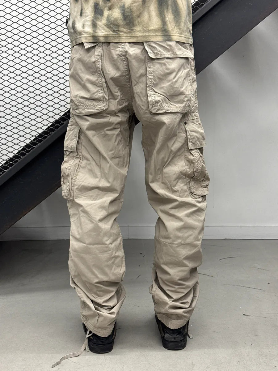 AW2004 Dolce & Gabbana Beige Oversized Multi-Pocket Cargo Pants ixAgWRvA 2