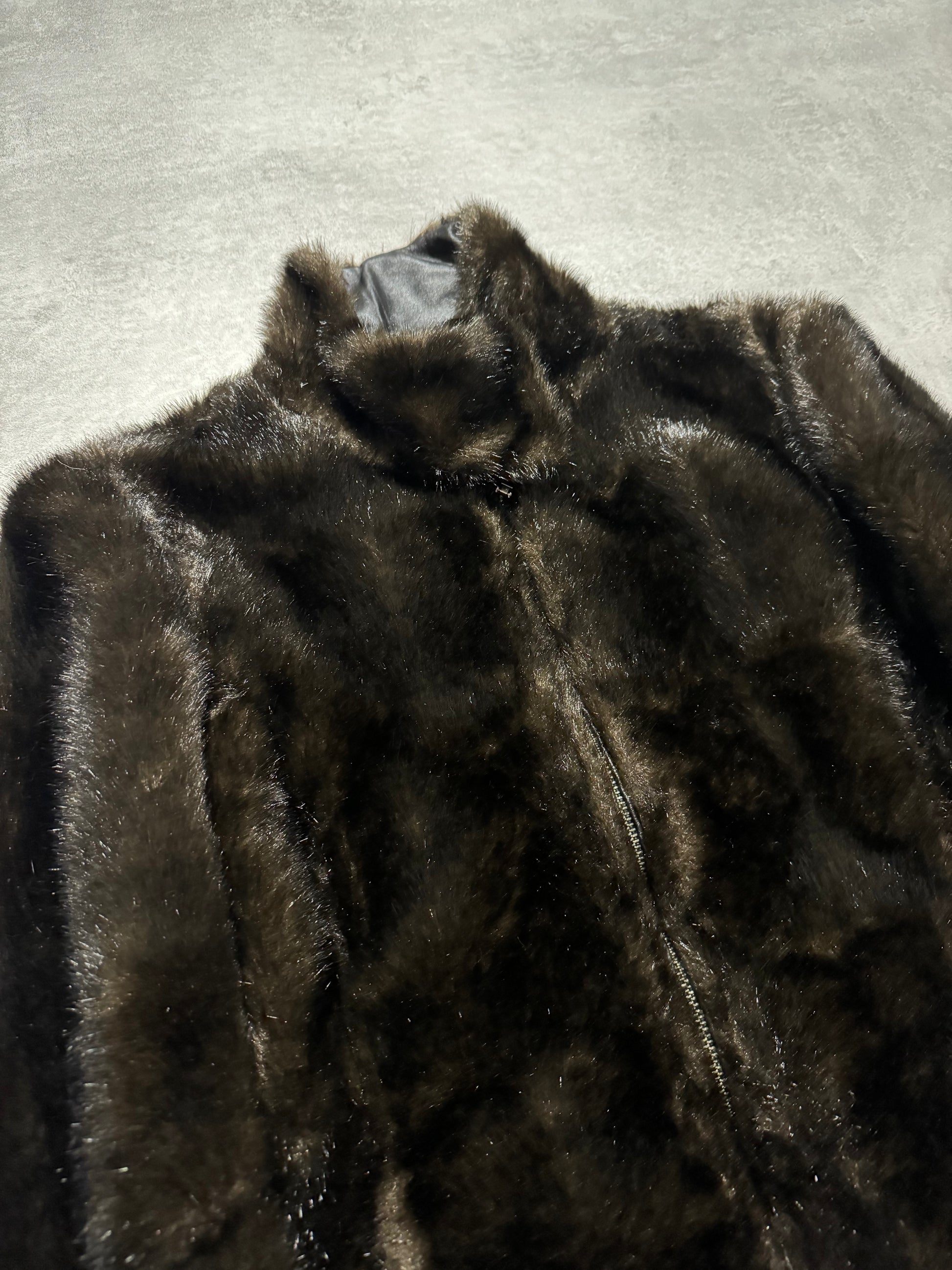 FW2010 Emporio Armani Black Faux Fur Jacket (XS/S) - 11