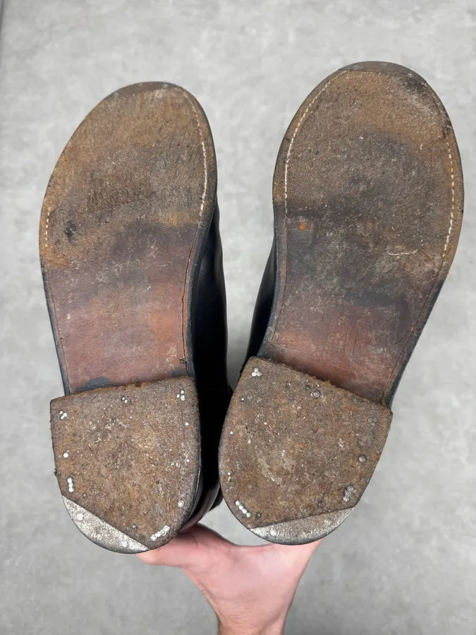 J.M. Weston Black Ankle Leather Western Boots vIbldYn 4