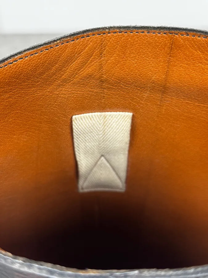 J.M. Weston Black Ankle Leather Western Boots vIbldYn 6