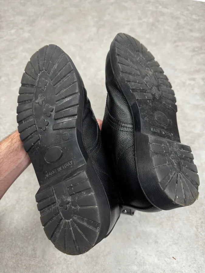 J.W. Anderson Black Ultra Zip Ankle Leather Boots RefgQag 5