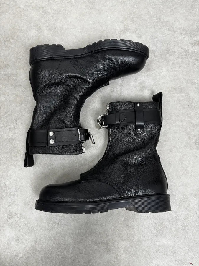 J.W. Anderson Black Ultra Zip Ankle Leather Boots RefgQag 1
