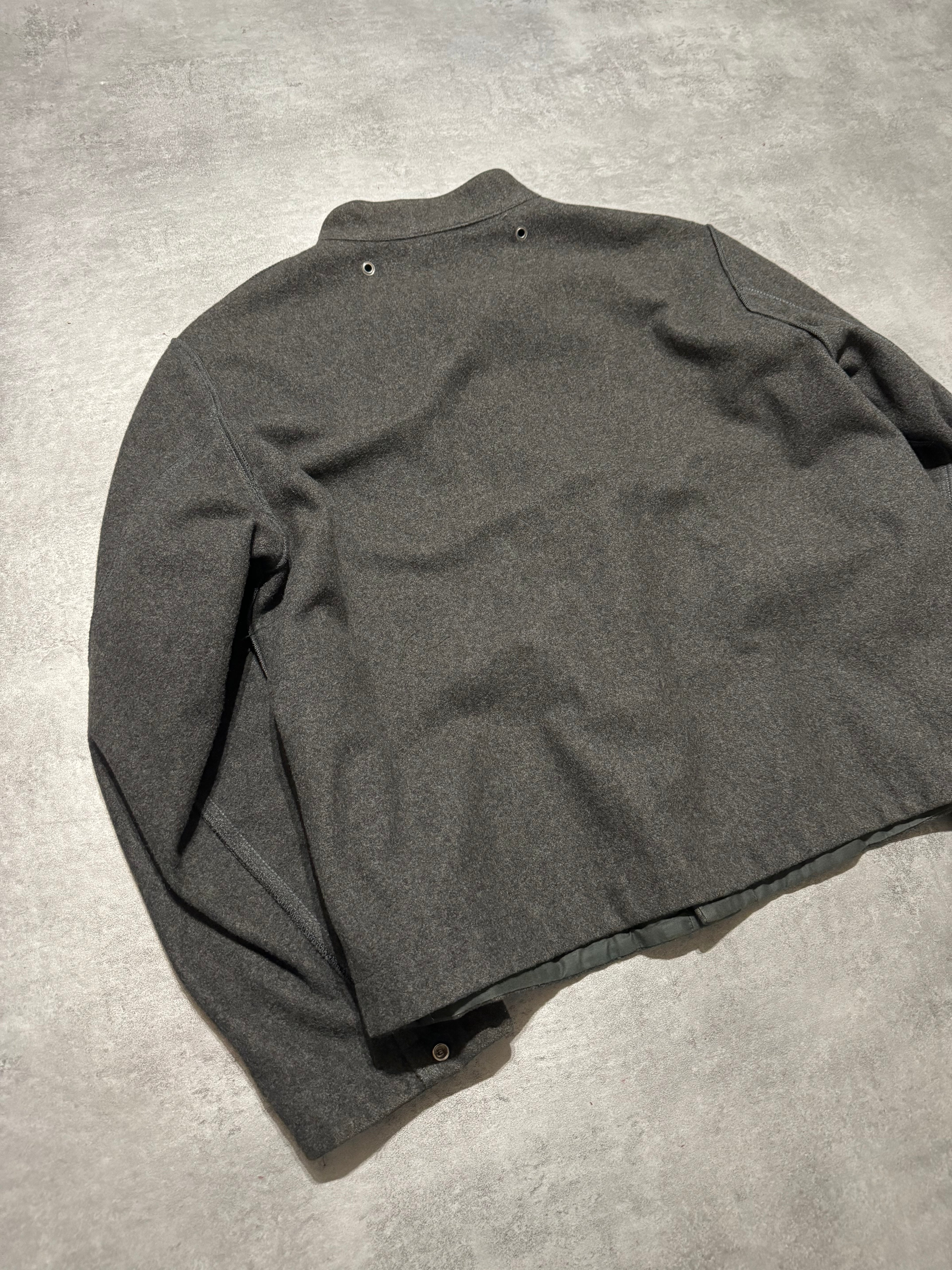 1990s Stone Island Grey Reversed Effect Mao Jacket (M) - 6