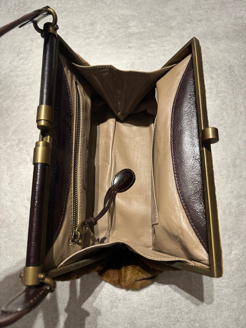 Marni Fur Excellence Camel Bag (OS) - 5