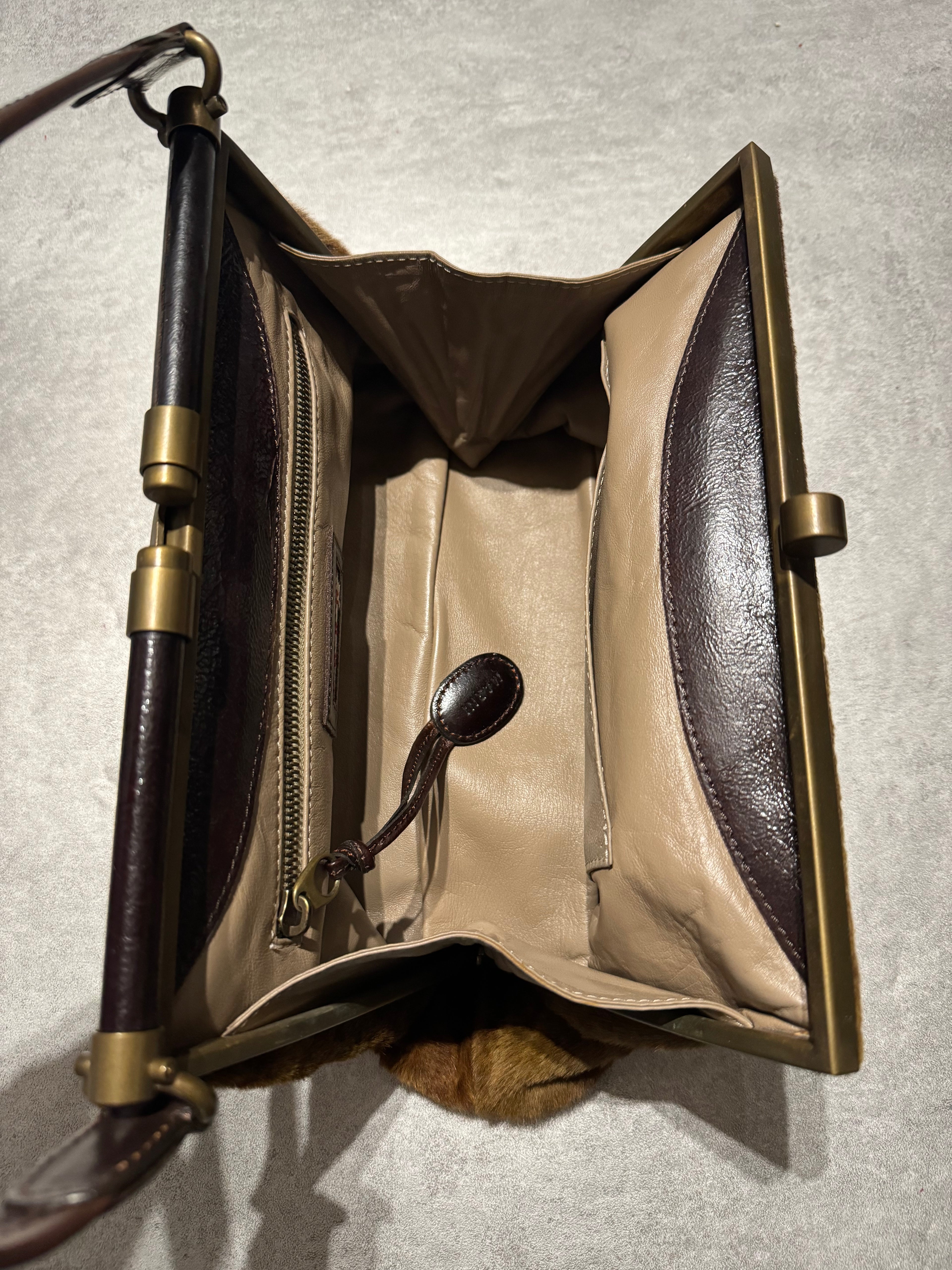 Marni Fur Excellence Camel Bag (OS) - 5