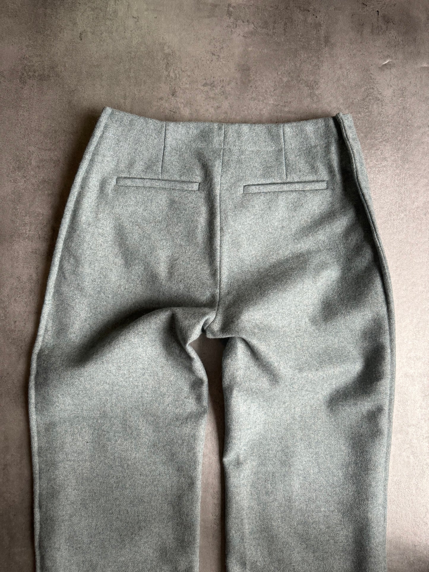 Acne Studios Wool Grey Modern Cozy Tailored Pants  (M) - 7