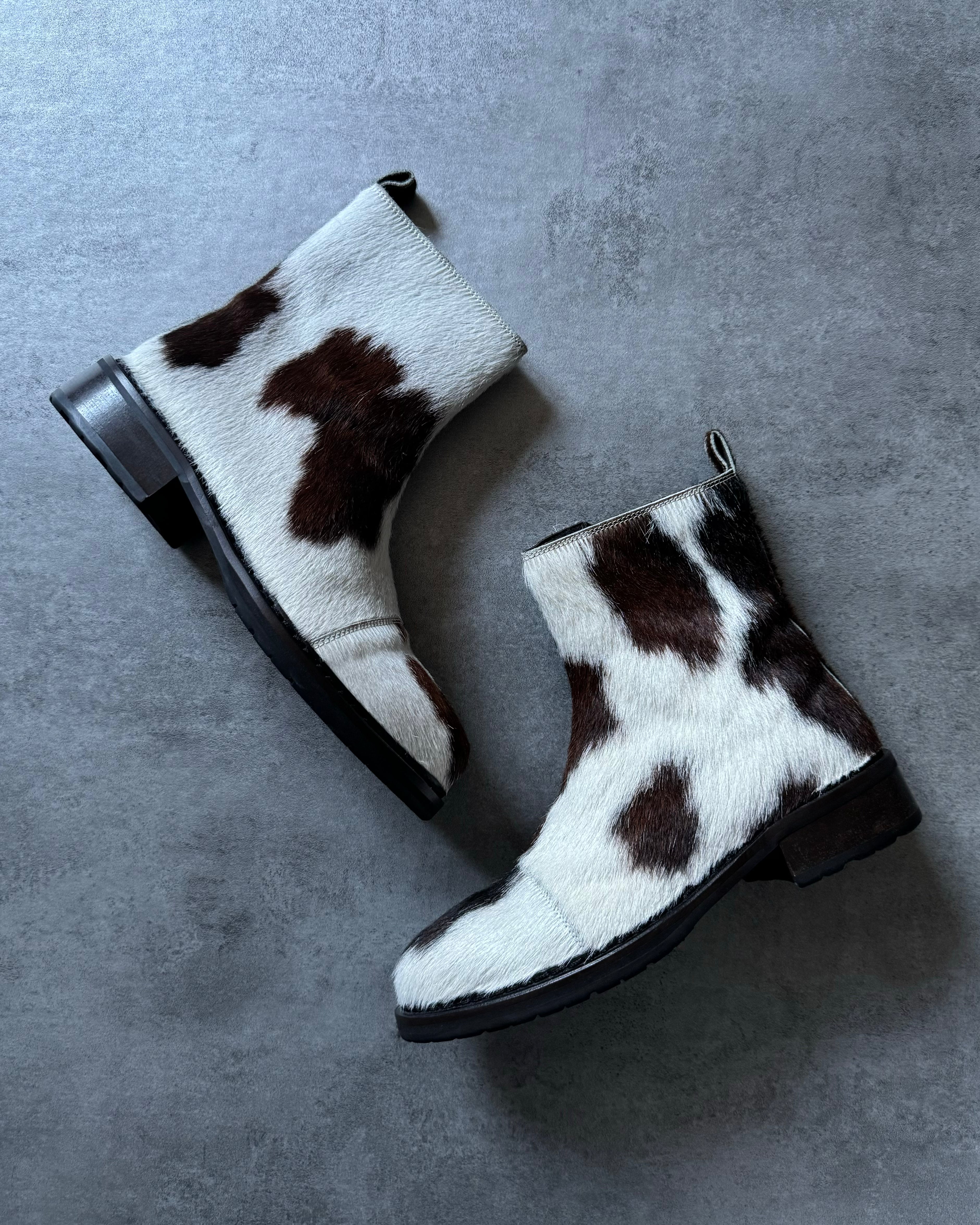 Ann Demeulemeester Pony Hair Fur Boots Cow Effect (38) - 4