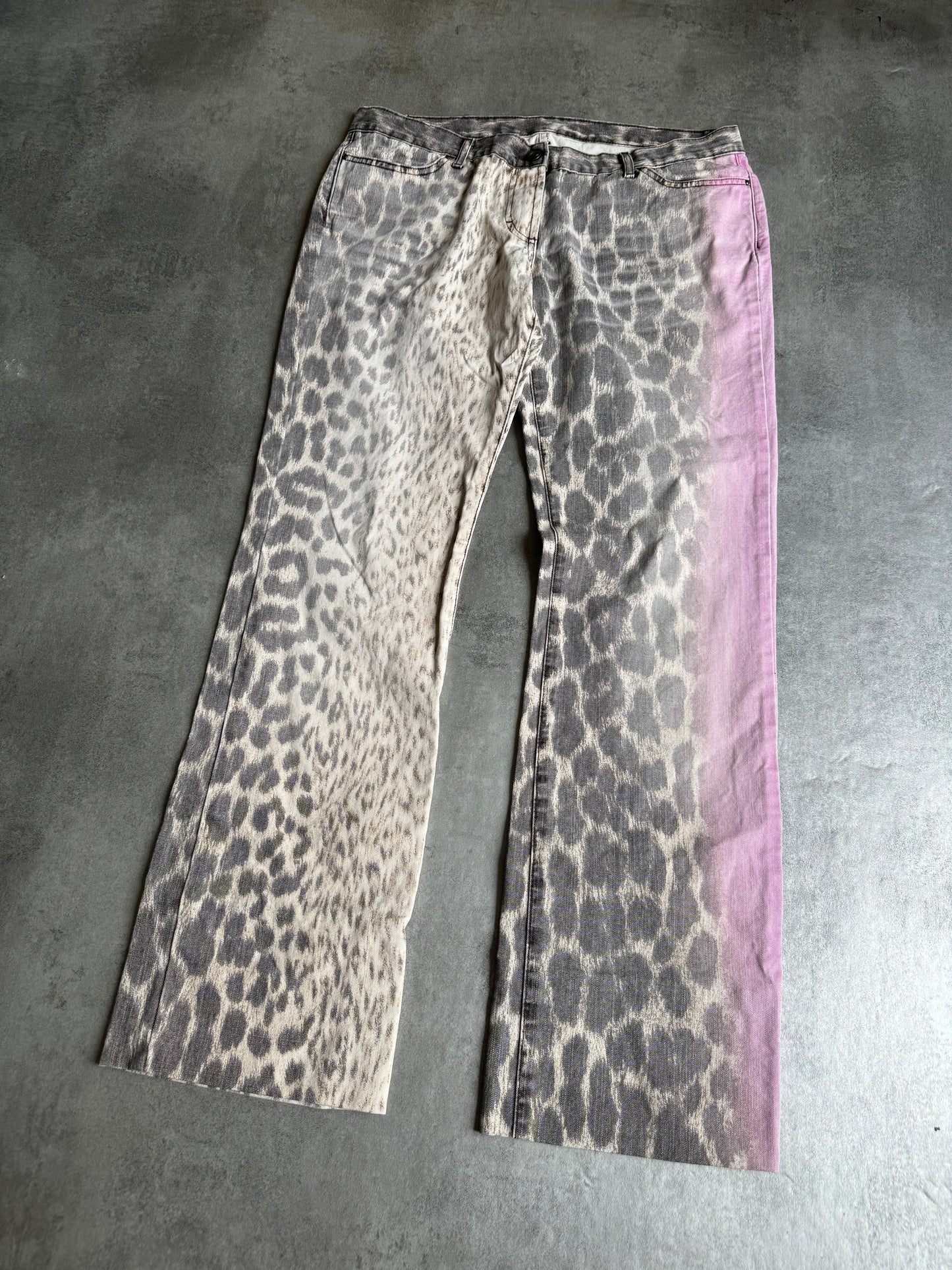 SS2006 Cavalli Glamour Leopard Funky Pink Pants (L) - 4