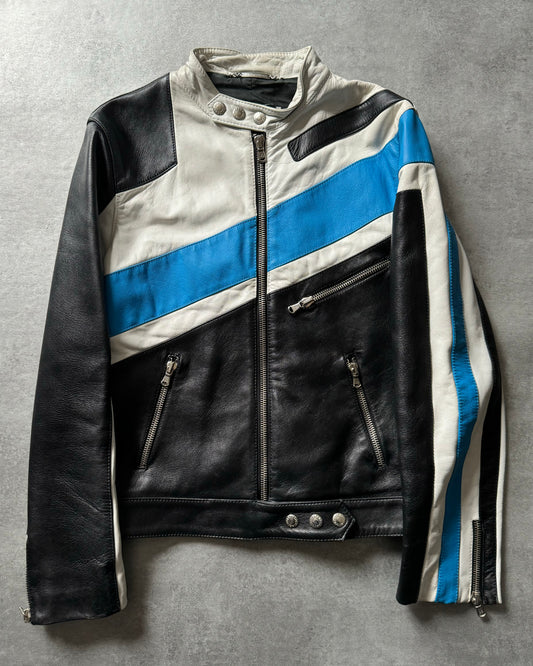 SS2001 Dolce & Gabbana Mythic Runway Biker Leather Jacket (M) - 1