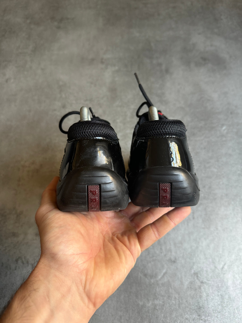 Prada America's Cup Black Satin Leather (38,5) - 6