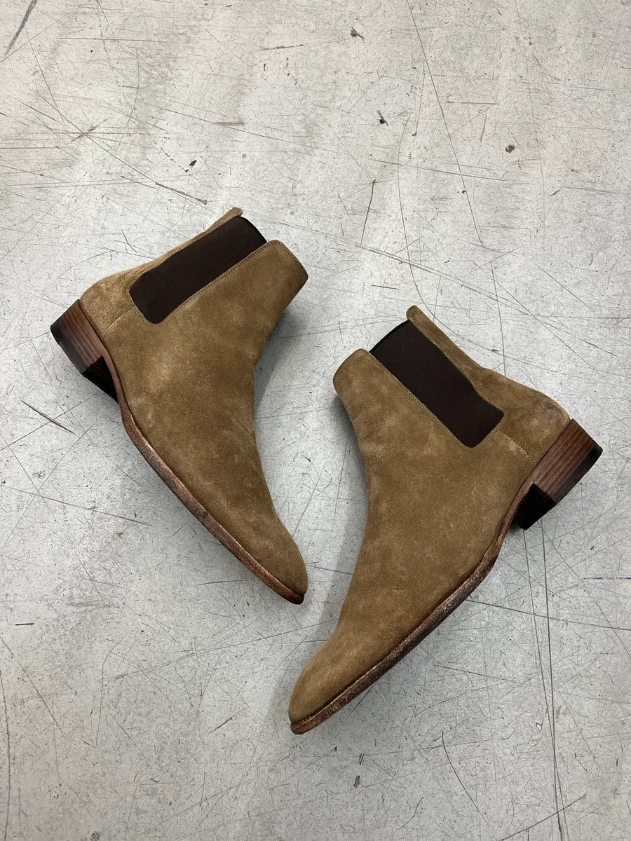 2010s Saint Laurent Beige Suede Chelsea Boots jKQvuuiR 1