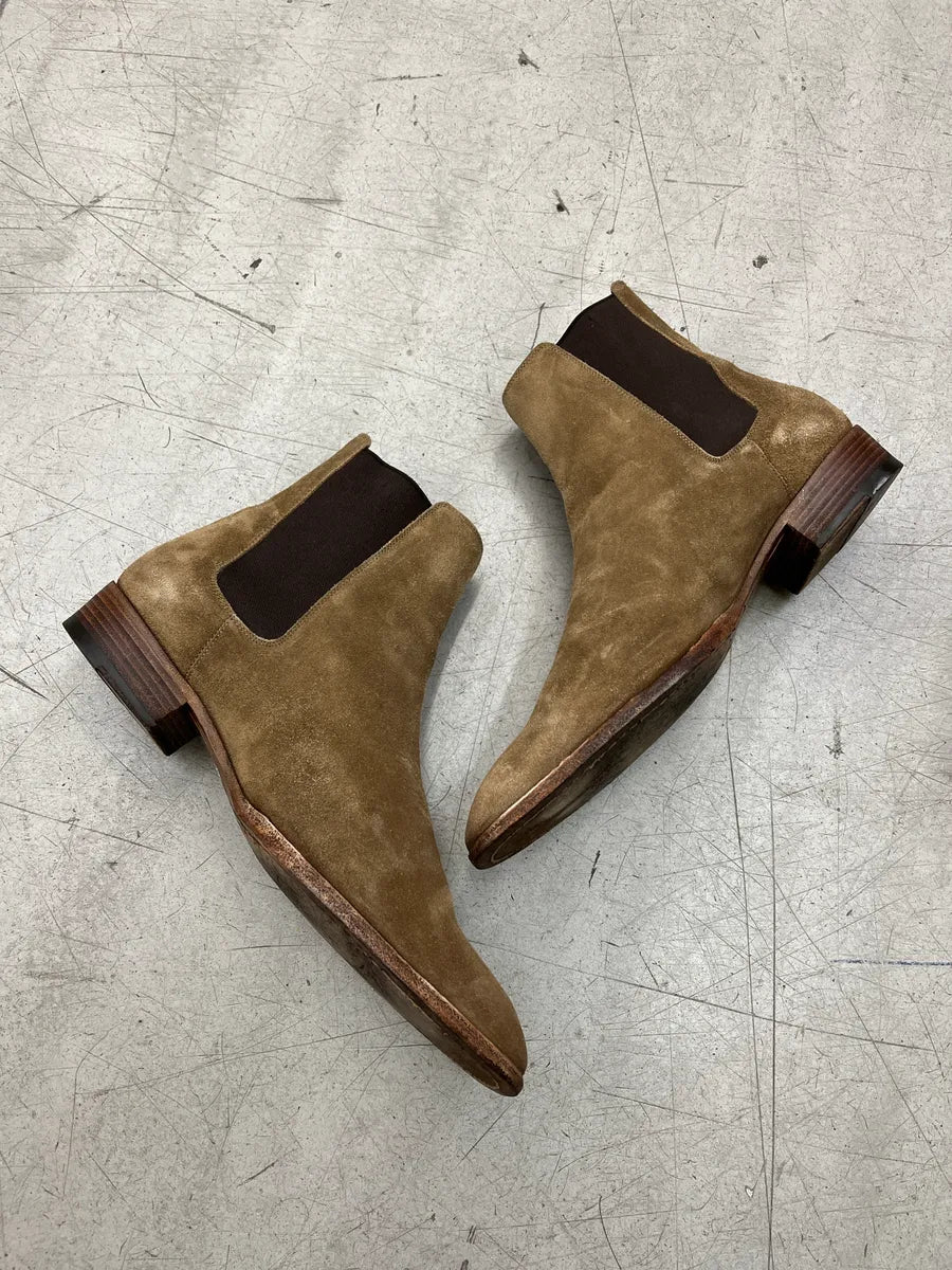 2010s Saint Laurent Beige Suede Chelsea Boots jKQvuuiR 2