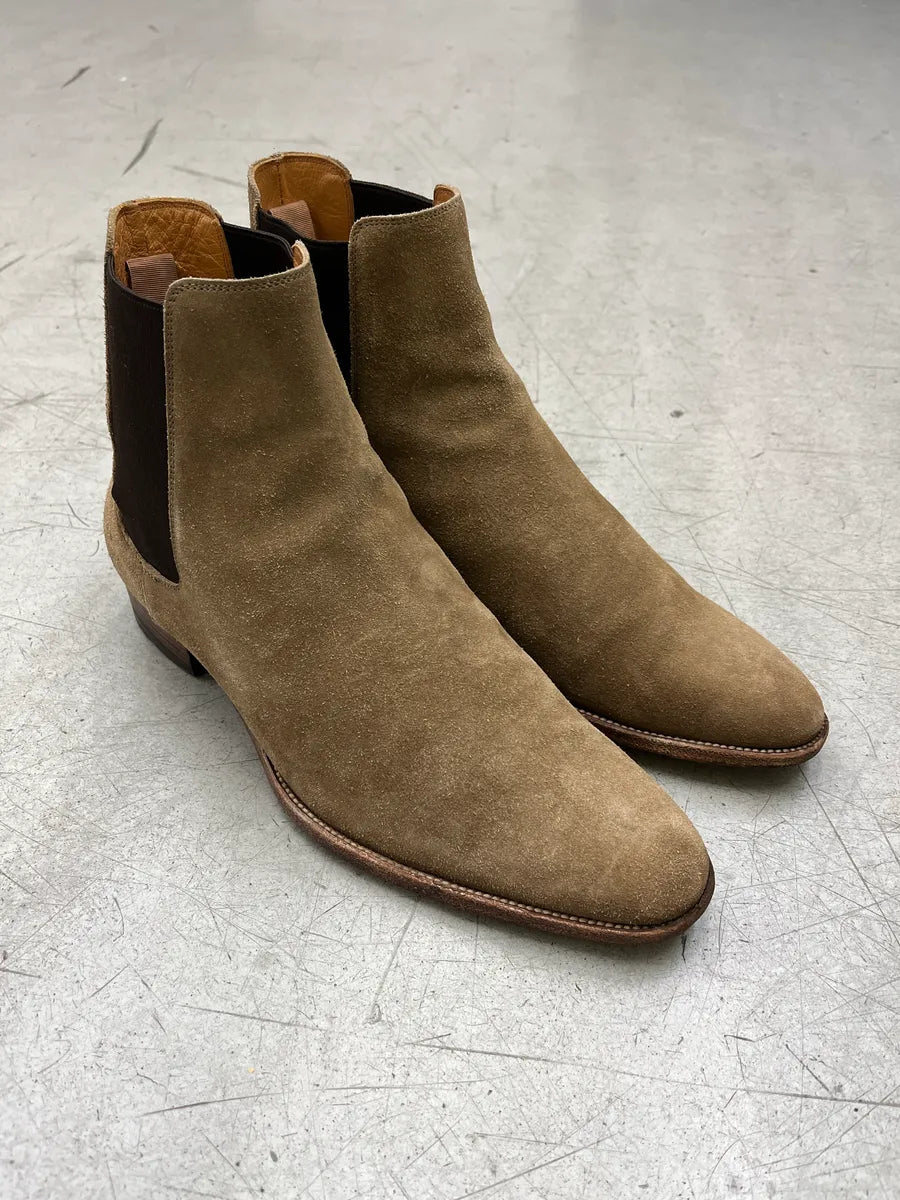2010s Saint Laurent Beige Suede Chelsea Boots jKQvuuiR 3