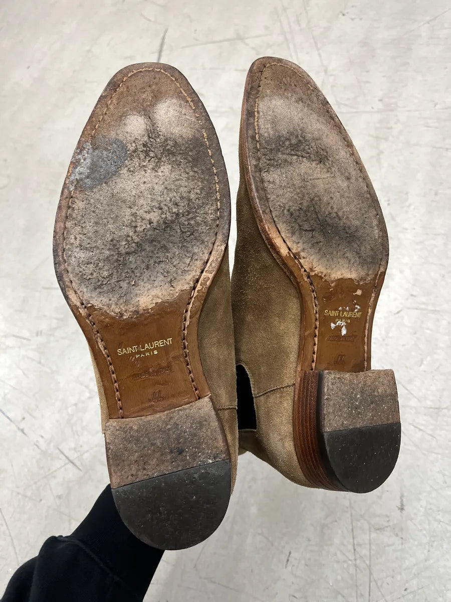 2010s Saint Laurent Beige Suede Chelsea Boots jKQvuuiR 6