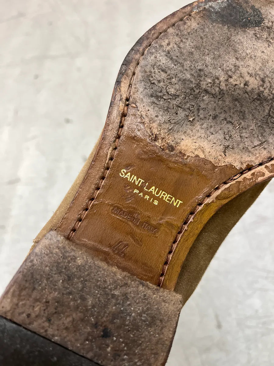 2010s Saint Laurent Beige Suede Chelsea Boots jKQvuuiR 7