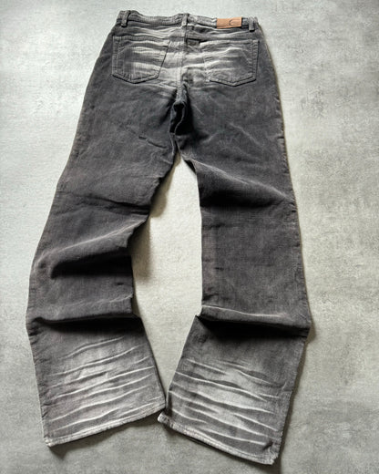 SS2004 Cavalli Velvet Grey Pants (S) - 4