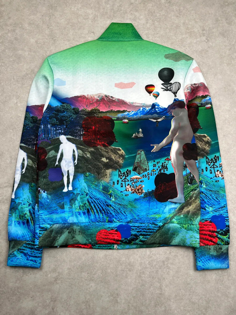 SS2019 Prada Multicolor Surreal Landscape Zip-Up Sweater jQdqKqmm 4