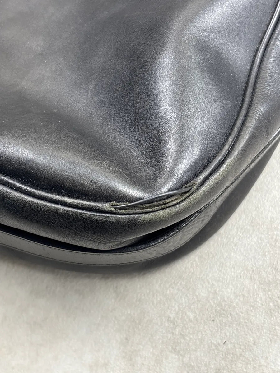 2000s Yves Saint Laurent Black Leather Mombasa Metal Handle Bag jQpNGlYd 14