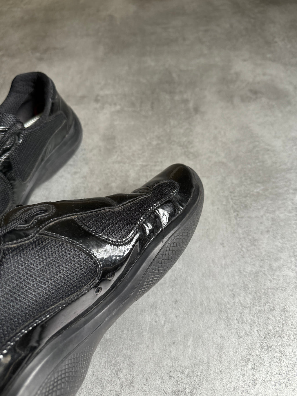 Prada America's Cup Black Satin Leather (44,5) - 5