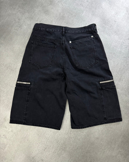 Givenchy 4G Zip Denim Black Cargo Short by Matthew Williams (M/L) - 3