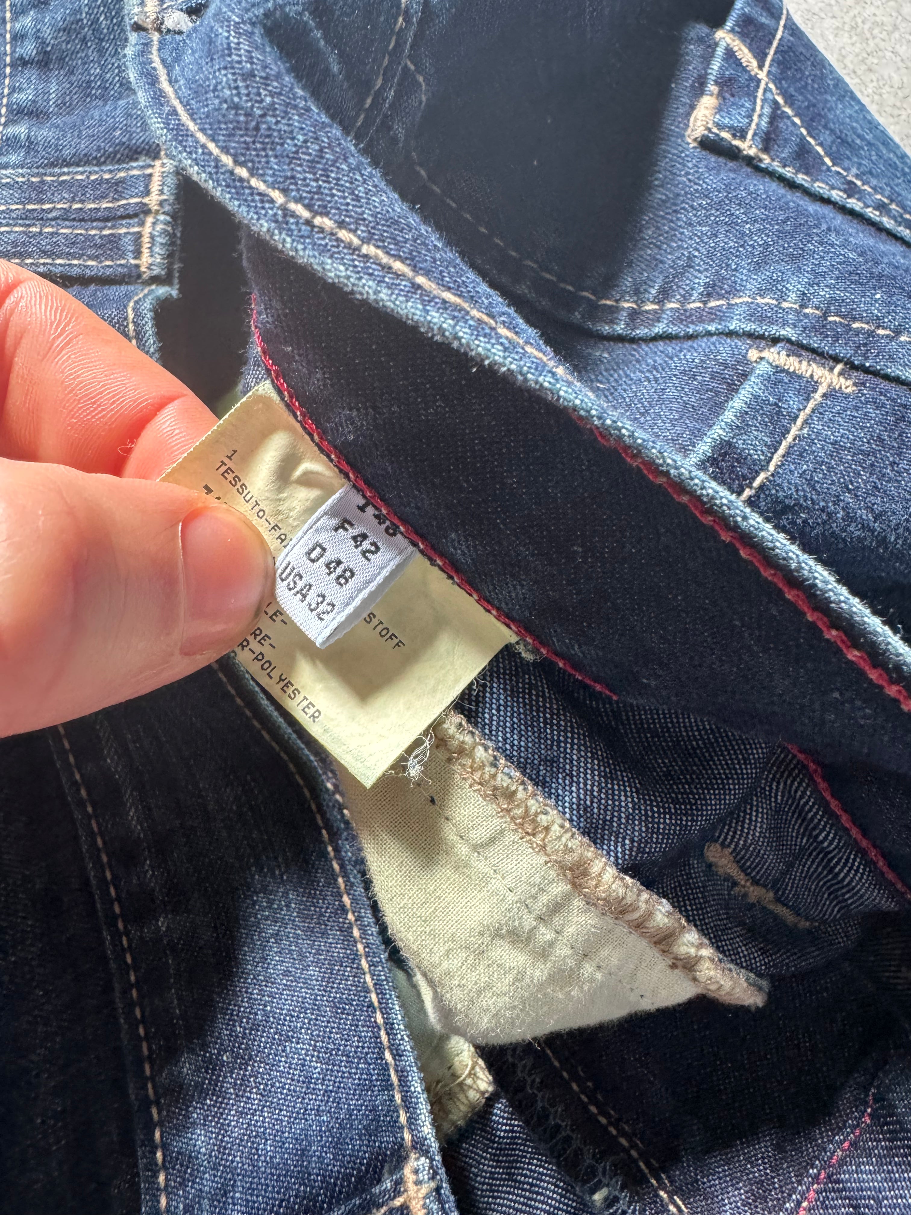 2000s Marithé + François Girbaud Blue Worker Cargo Denim Jeans (L) - 6