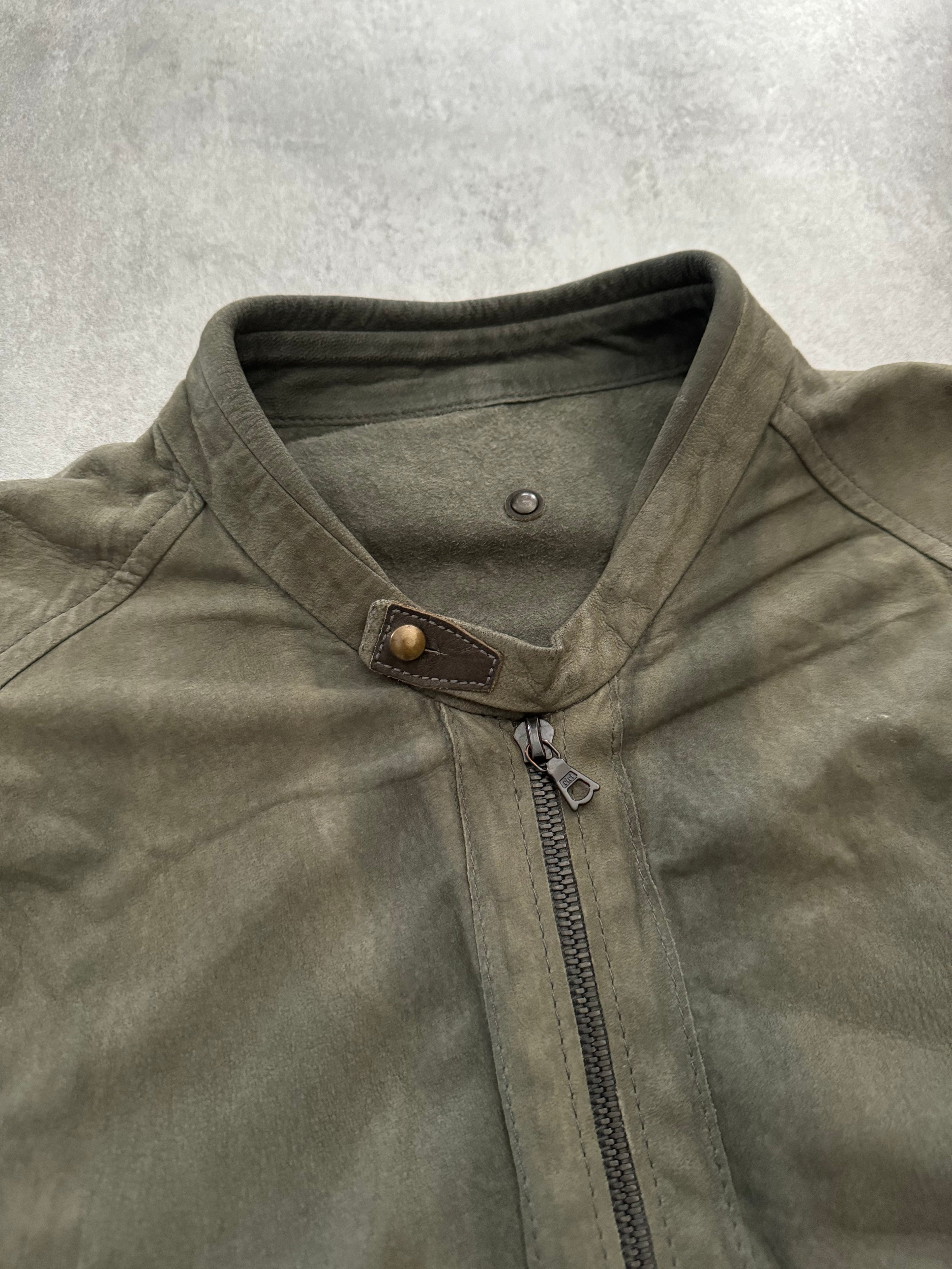 Isaac Sellam Experience Green Leather Specialist Avant Garde Jacket (XL) - 11