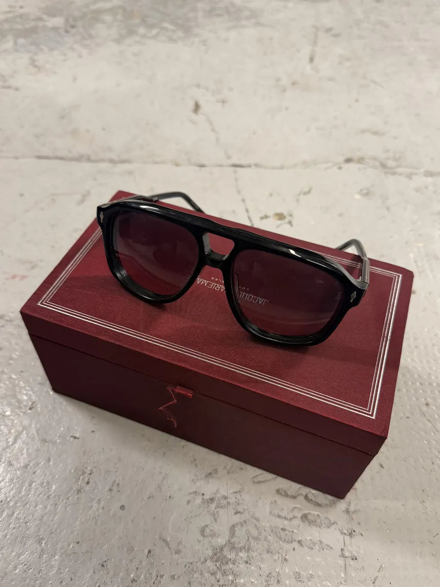Jacques Marie Mage Black Leonard Japan Aviator Sunglasses MCzFhEG 0