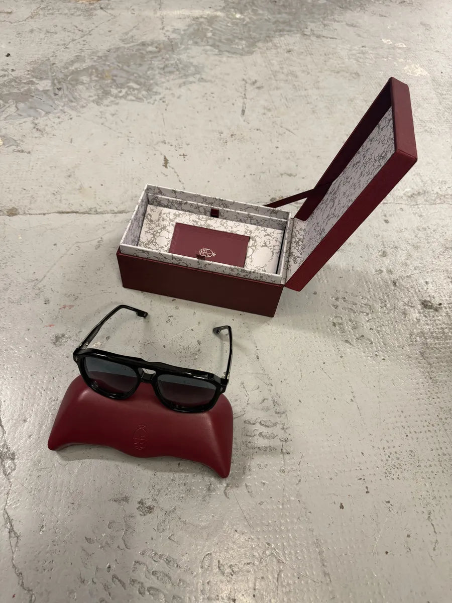 Jacques Marie Mage Black Leonard Japan Aviator Sunglasses MCzFhEG 10