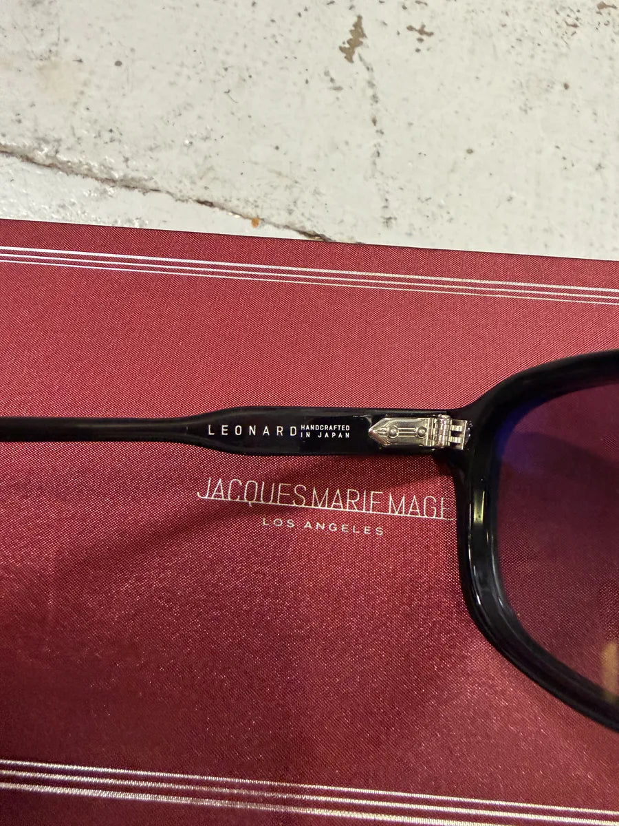 Jacques Marie Mage Black Leonard Japan Aviator Sunglasses MCzFhEG 13