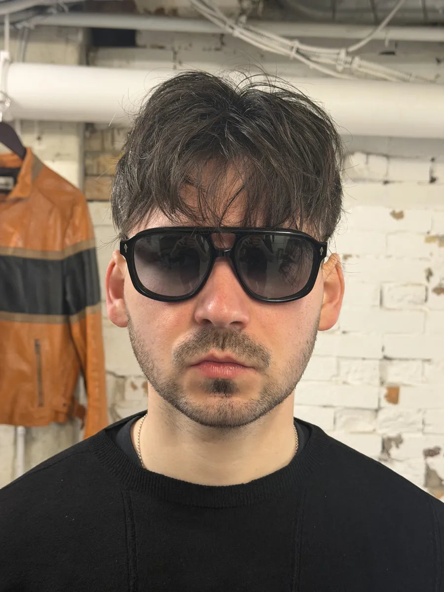 Jacques Marie Mage Black Leonard Japan Aviator Sunglasses MCzFhEG 2