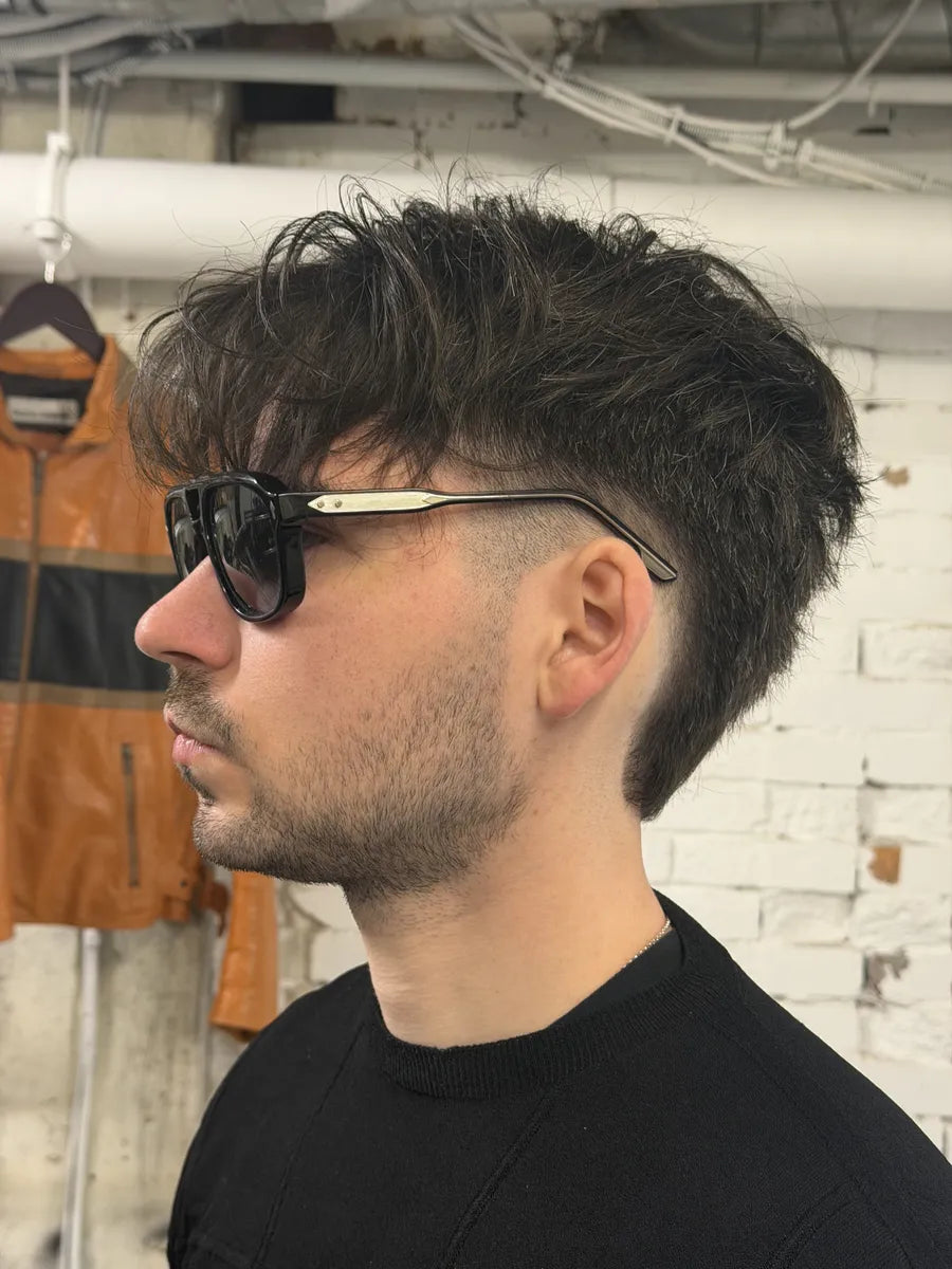 Jacques Marie Mage Black Leonard Japan Aviator Sunglasses MCzFhEG 3