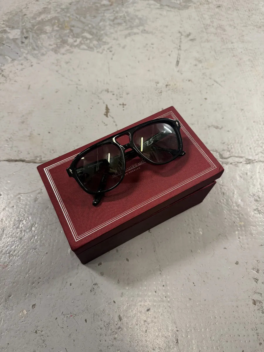 Jacques Marie Mage Black Leonard Japan Aviator Sunglasses MCzFhEG 6
