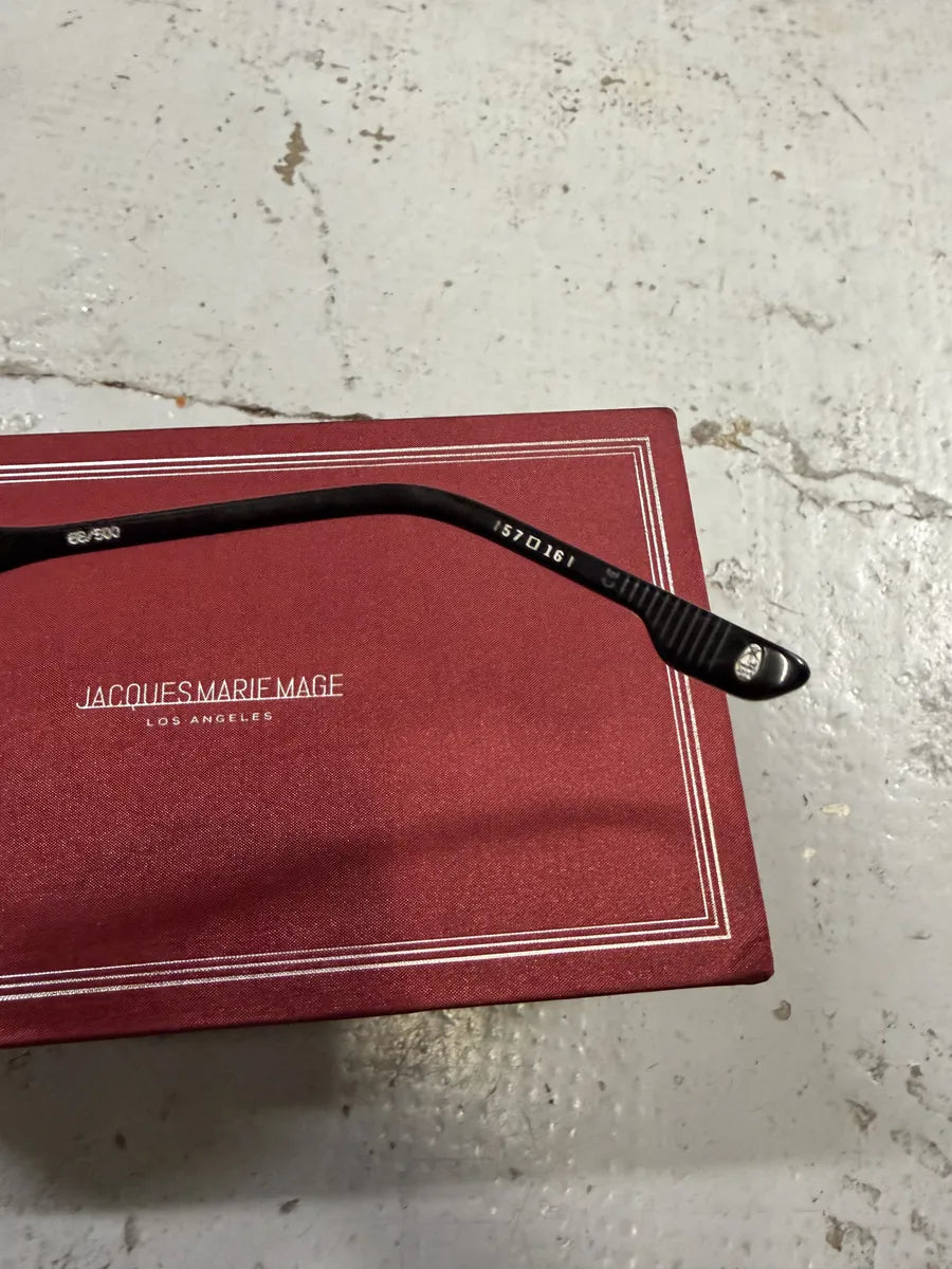 Jacques Marie Mage Black Leonard Japan Aviator Sunglasses MCzFhEG 9