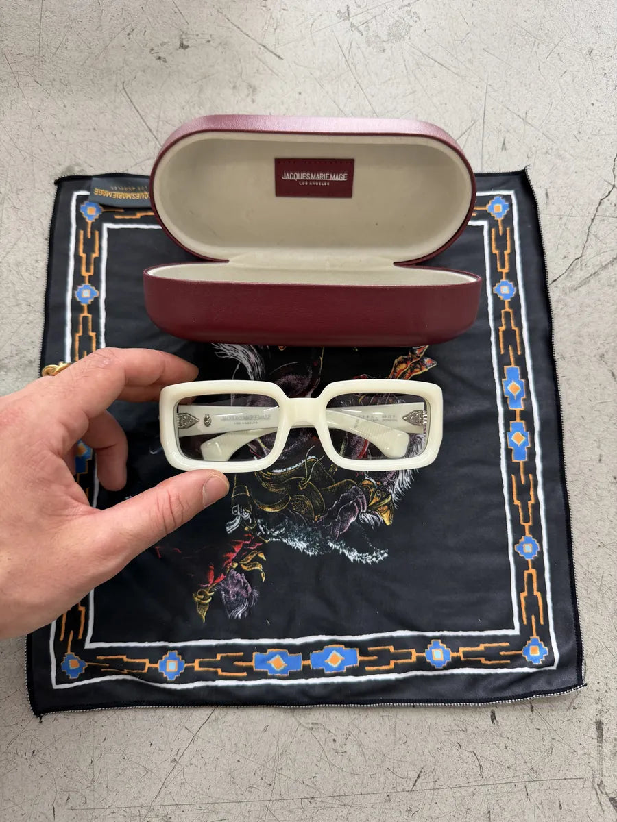 Jacques Marie Mage White Vera Italian Glasses ZFBaQzO 0