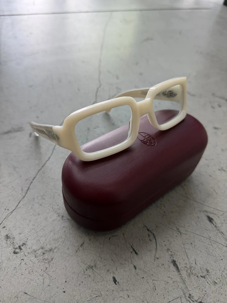 Jacques Marie Mage White Vera Italian Glasses ZFBaQzO 7
