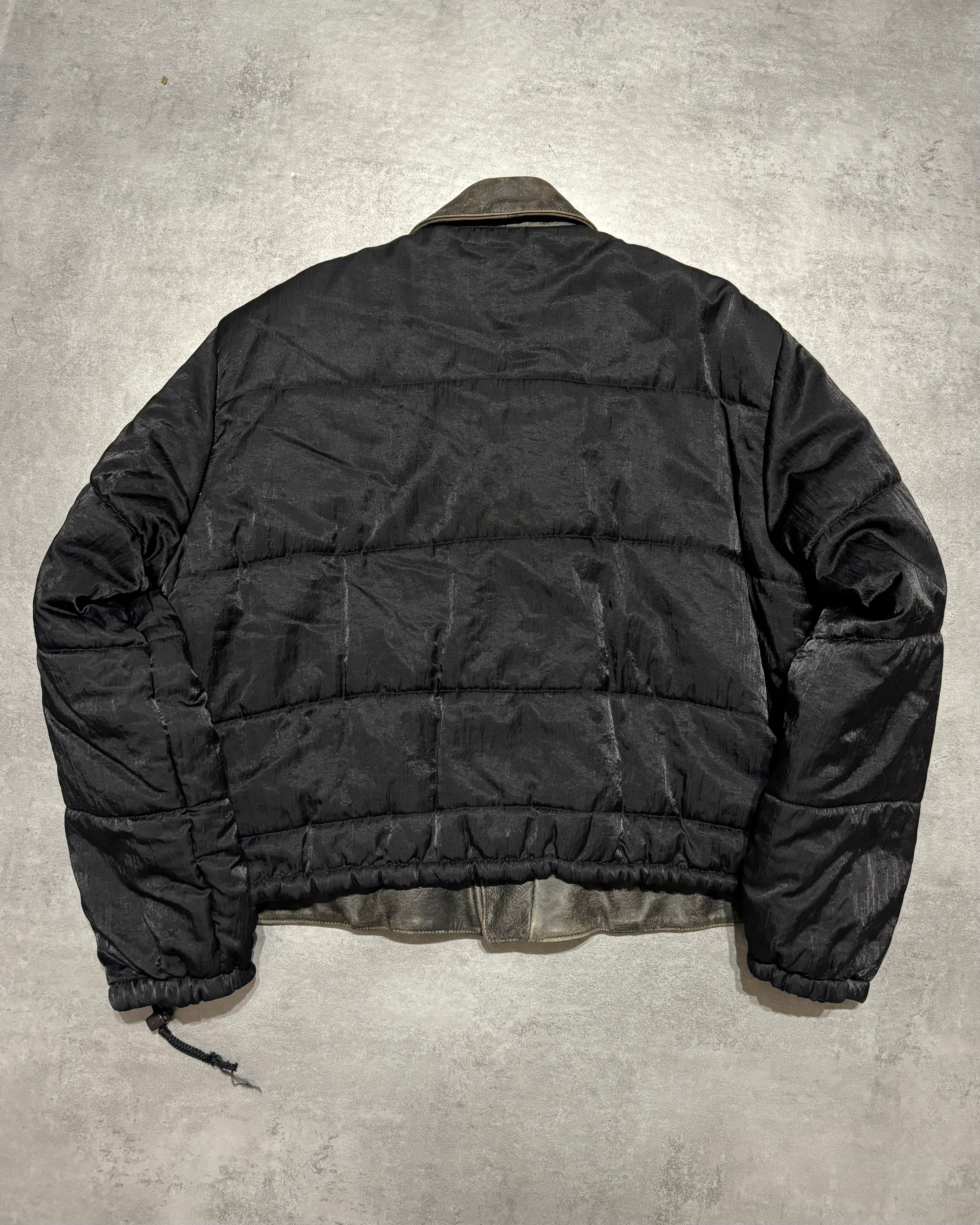 2000s Moschino Rock Hybride Biker Leather Bomber Jacket (M/L) - 2