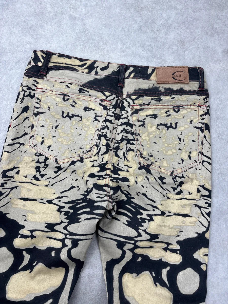 SS2002 Cavalli Black Beige Hallucination Psycho ants jbuwMzHc 7