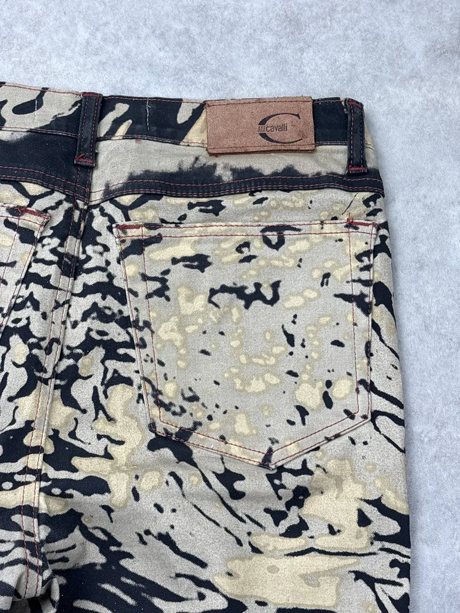SS2002 Cavalli Black Beige Hallucination Psycho ants jbuwMzHc 13