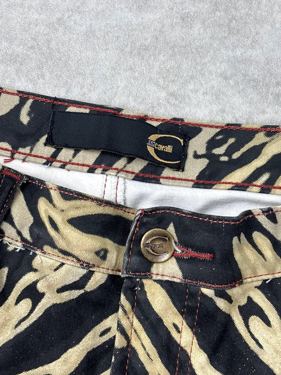 SS2002 Cavalli Black Beige Hallucination Psycho ants jbuwMzHc 8