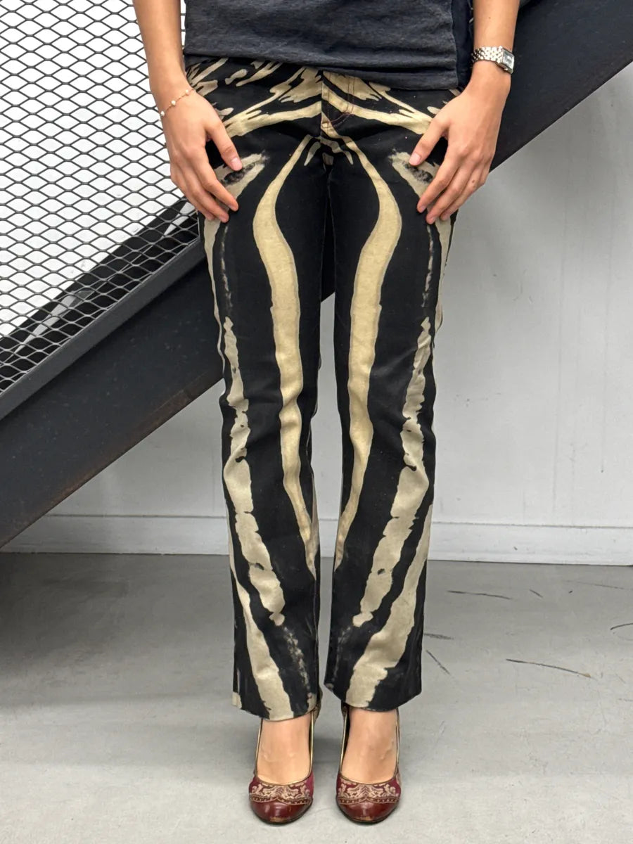 SS2002 Cavalli Black Beige Hallucination Psycho ants jbuwMzHc 1