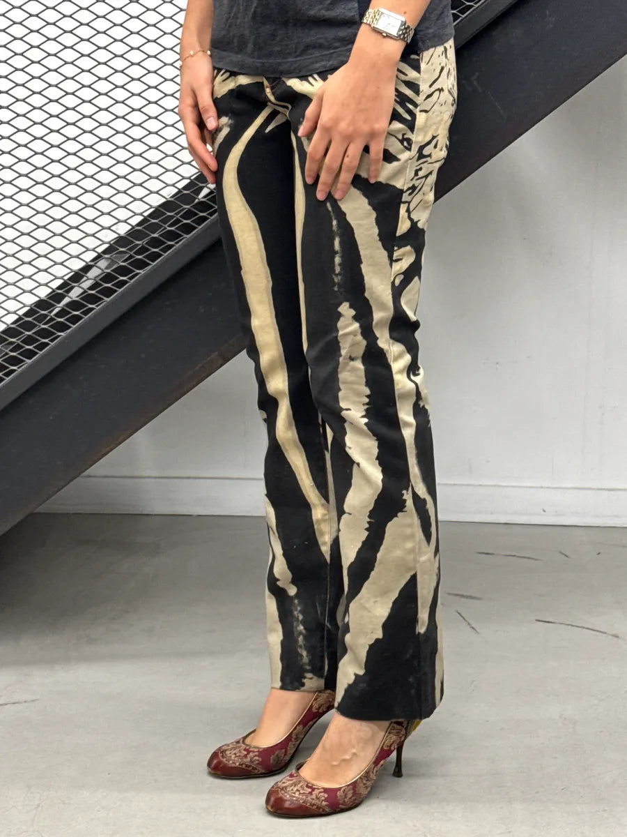 SS2002 Cavalli Black Beige Hallucination Psycho ants jbuwMzHc 2