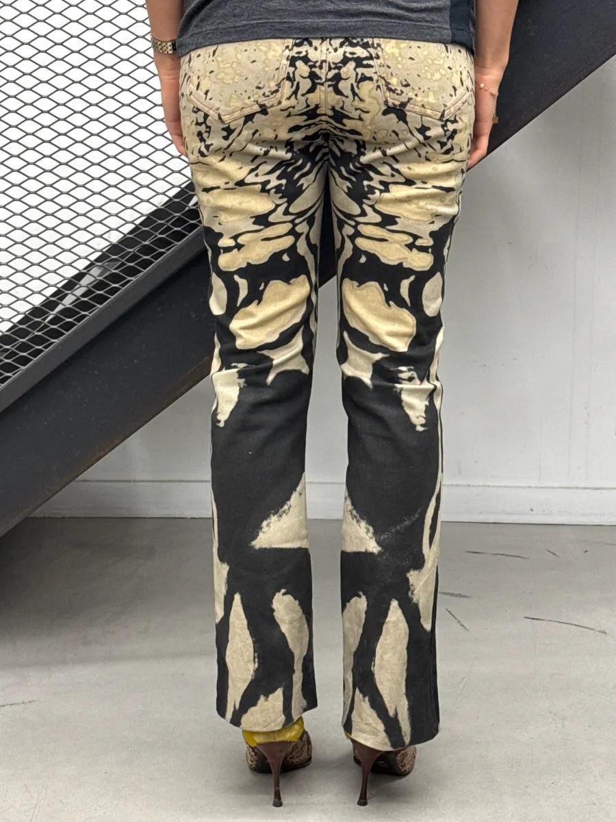 SS2002 Cavalli Black Beige Hallucination Psycho ants jbuwMzHc 3