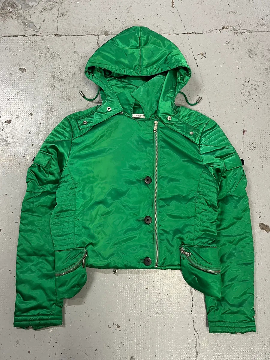 JC de Castelbajac Multi-Pocket Green Light Aviator Jacket geKFWEX 0