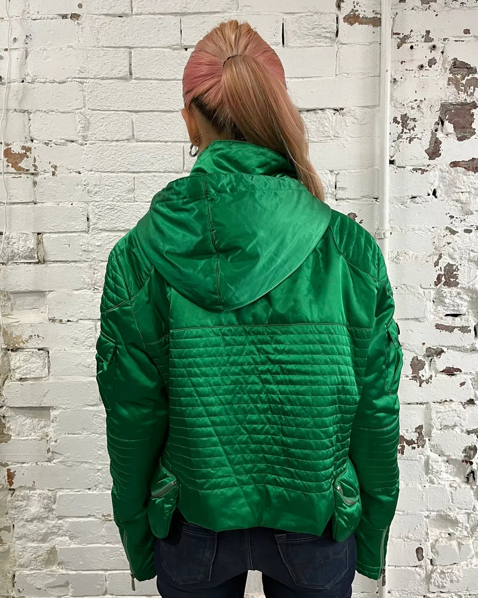 JC de Castelbajac Multi-Pocket Green Light Aviator Jacket geKFWEX 2