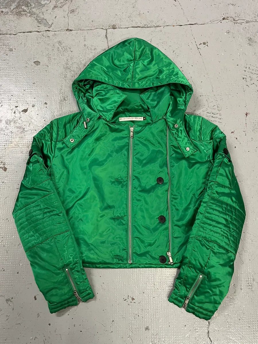 JC de Castelbajac Multi-Pocket Green Light Aviator Jacket geKFWEX 3