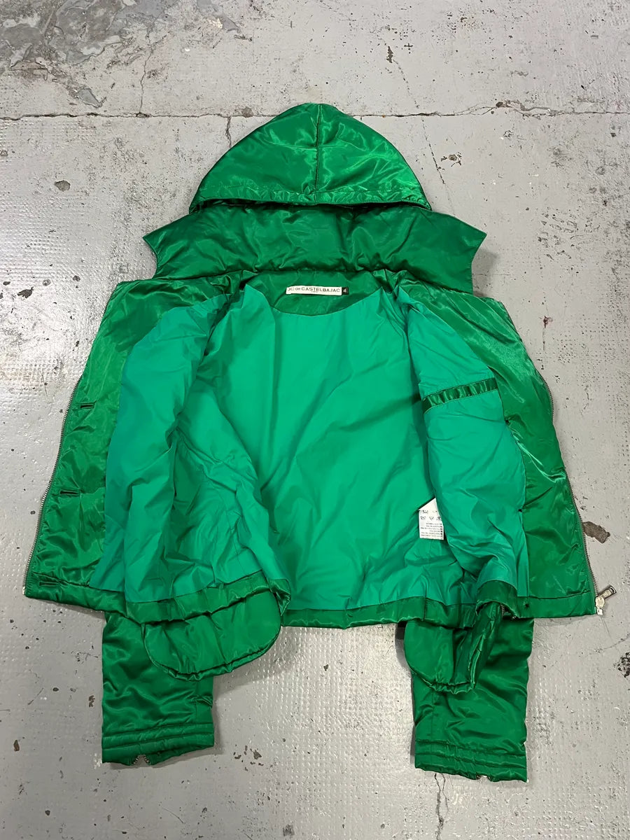 JC de Castelbajac Multi-Pocket Green Light Aviator Jacket geKFWEX 9