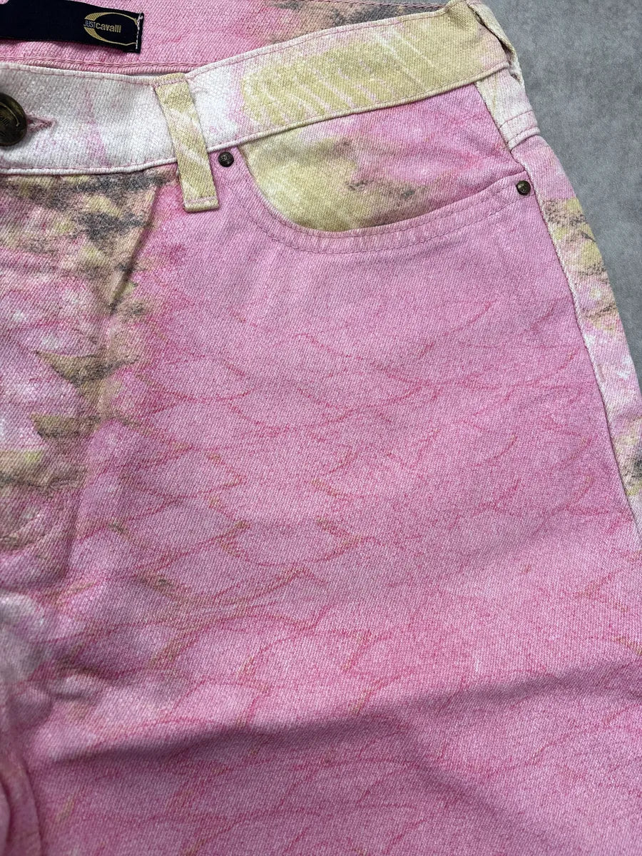 2000s Cavalli Pink Snake Effect Pants jcaQkoIm 10