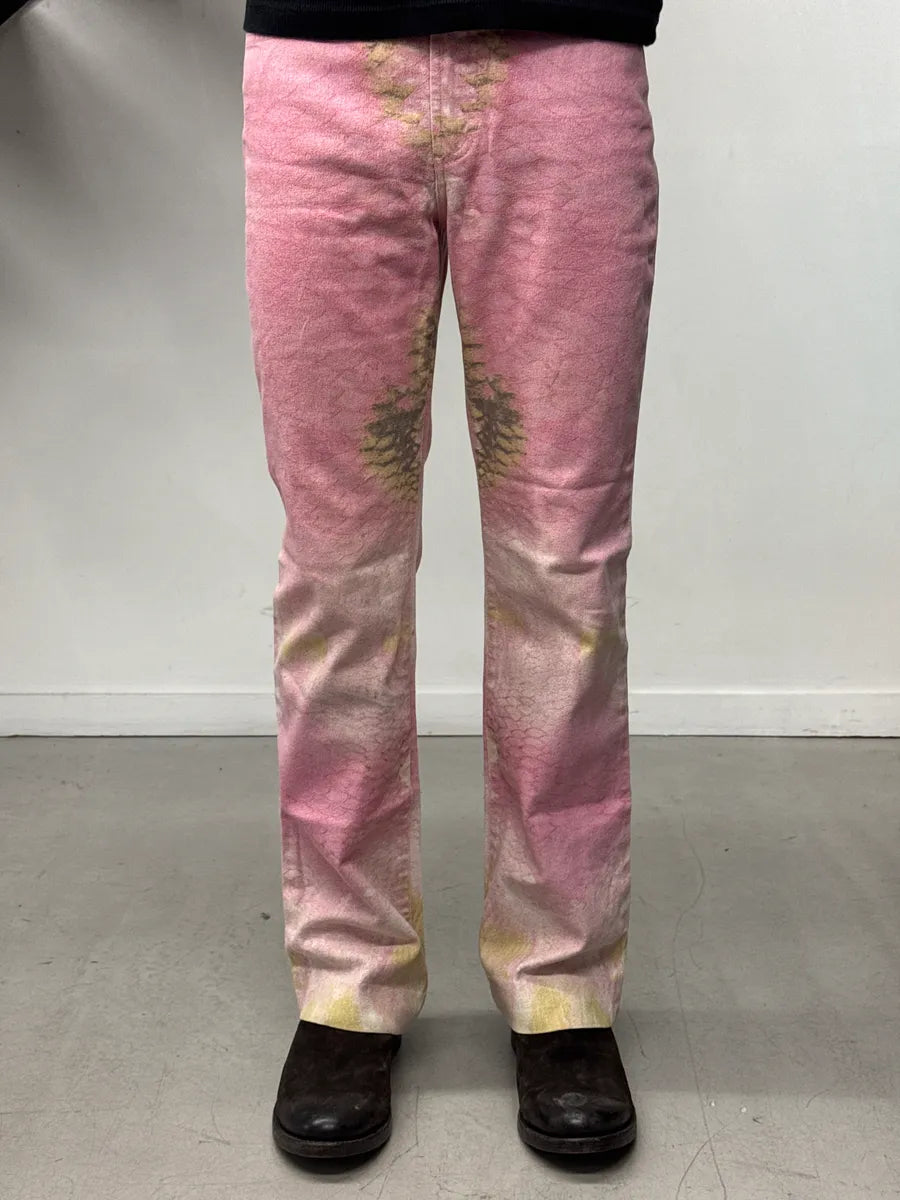 2000s Cavalli Pink Snake Effect Pants jcaQkoIm 1