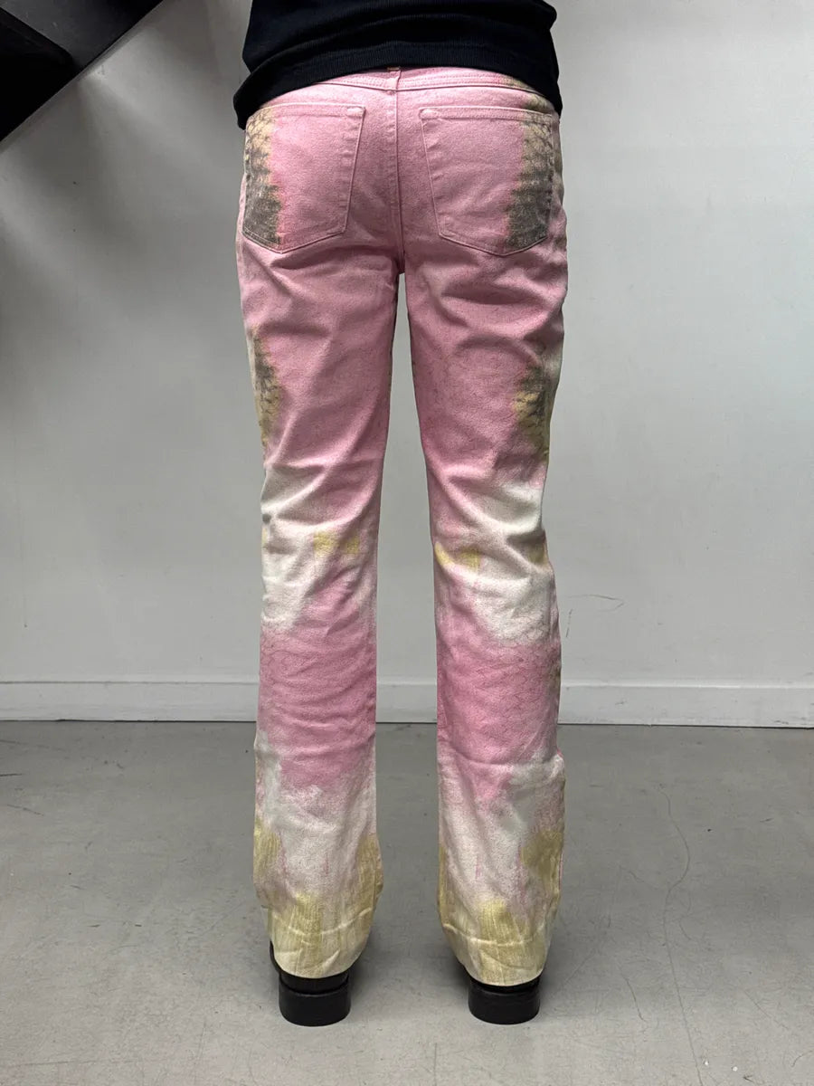 2000s Cavalli Pink Snake Effect Pants jcaQkoIm 3
