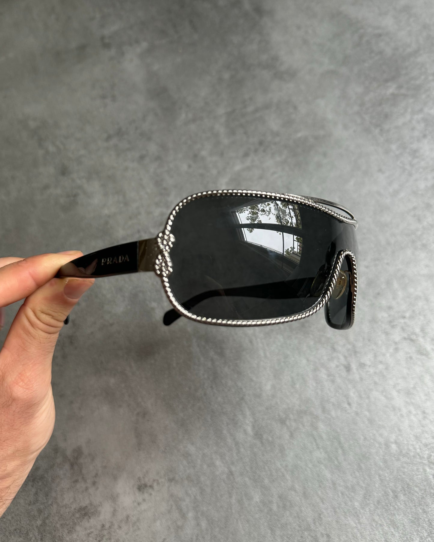 2000s Prada Archive Italian Metallic Sunglasses (OS) - 4